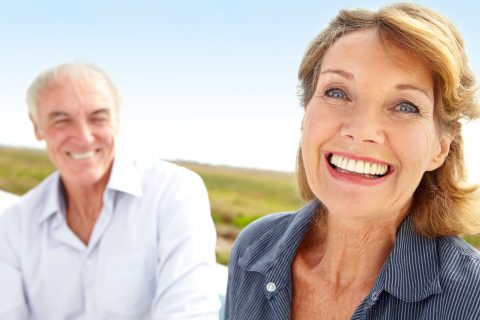 retired couple enjoying outdoors